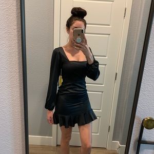 Black Satin Mini Dress 🖤 NWT